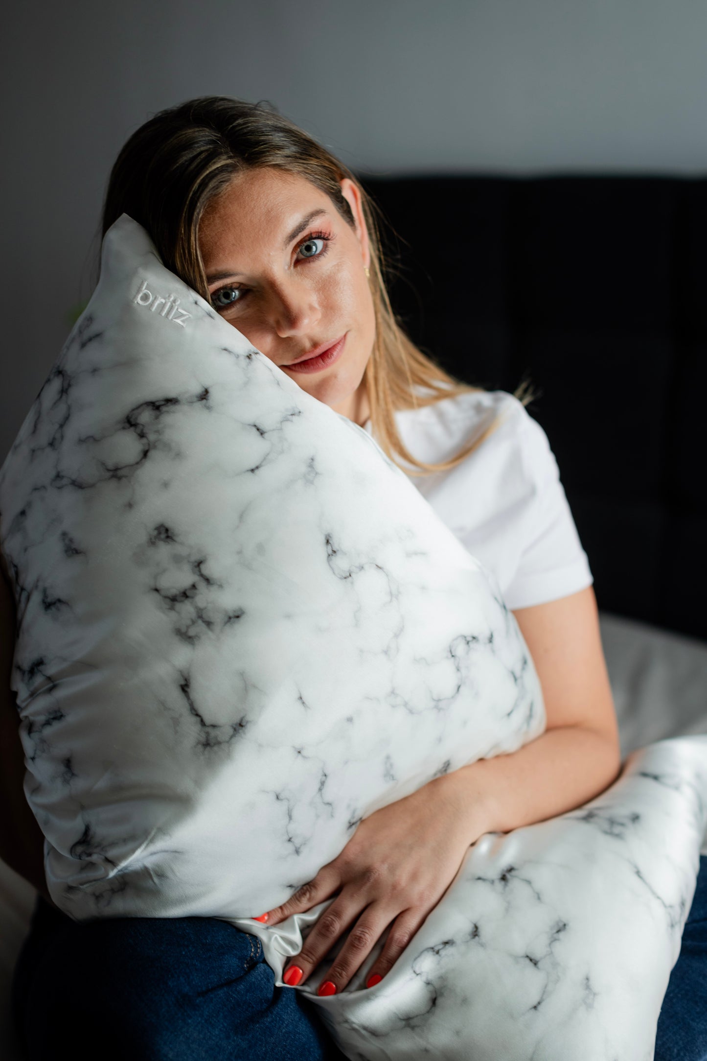 Funda de Seda con cierre White Marble - 2 Plazas