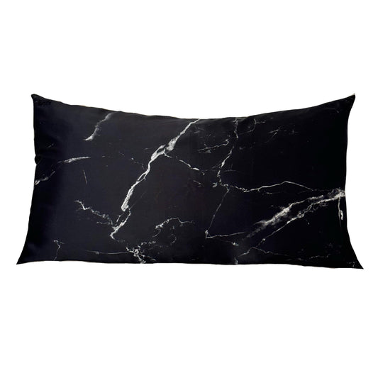 Funda de Seda con cierre Black Marble - King